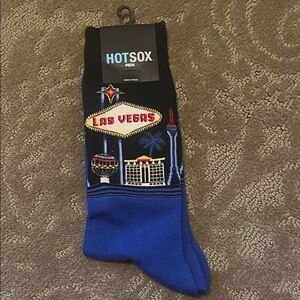 Hot Sox Men's Las Vegas Black and Blue Casual Socks